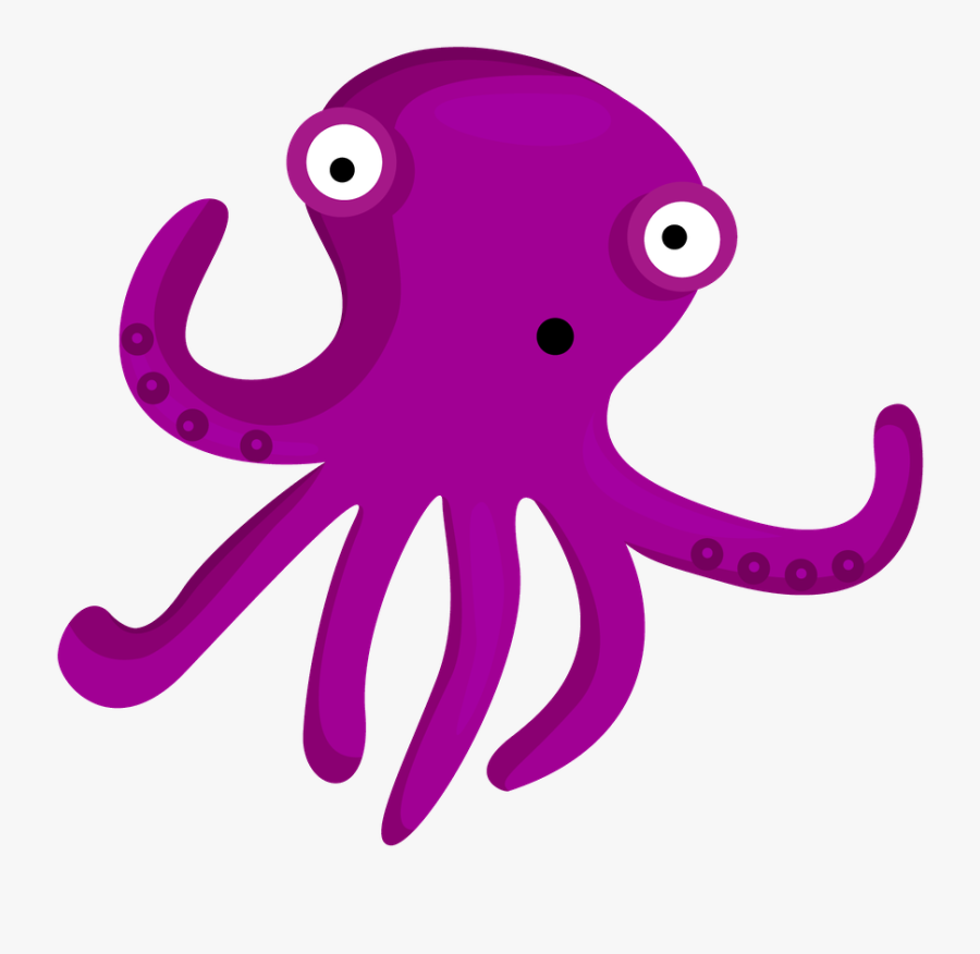 Cartoon Sea Creatures, Transparent Clipart