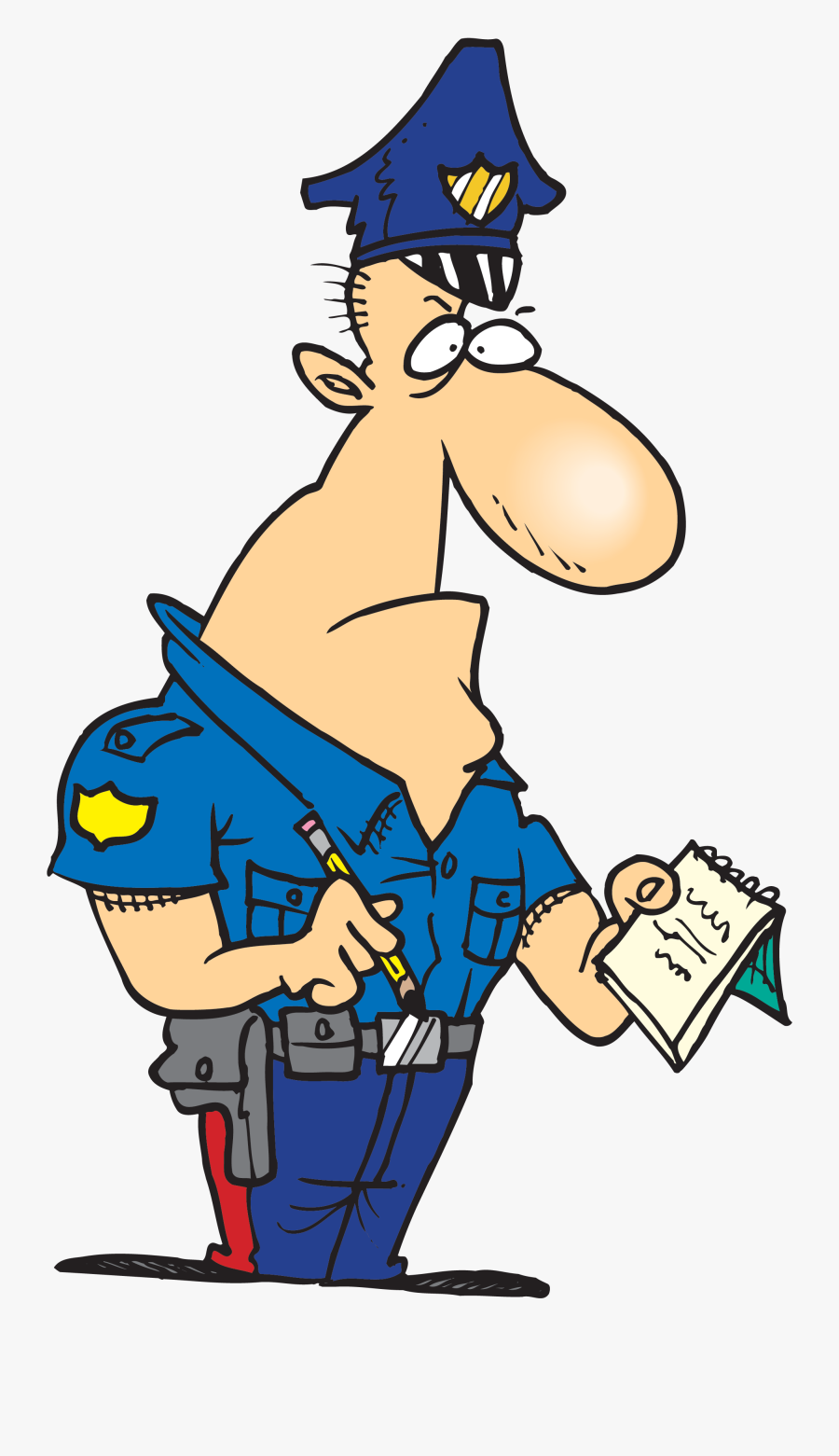 Fine Cliparts - Police Writing Report Clipart, Transparent Clipart