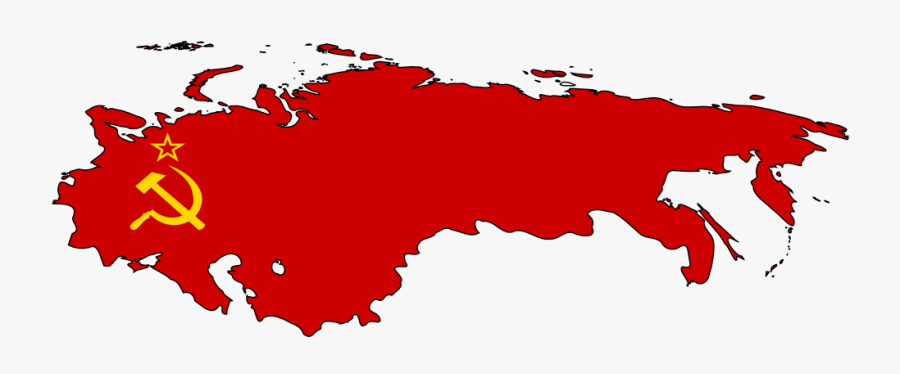 Soviet Union Flag Png - Soviet Union Map, Transparent Clipart