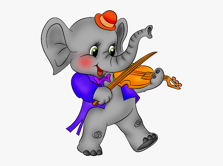 Circus Animals Playing Instruments, Transparent Clipart