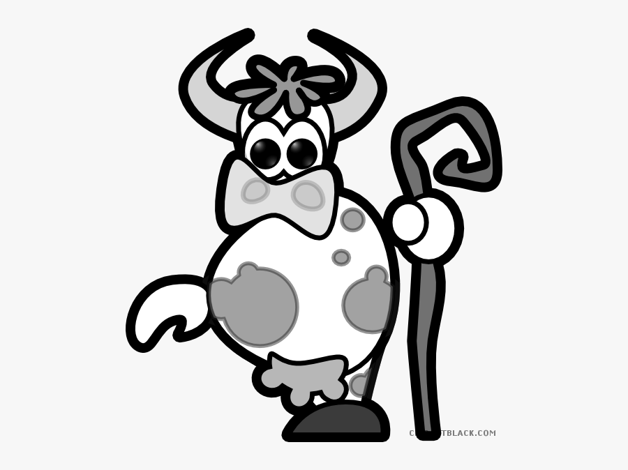 Cow Small Animal Free Black White Clipart Images Clipartblack - Funny Cartoon Animals, Transparent Clipart
