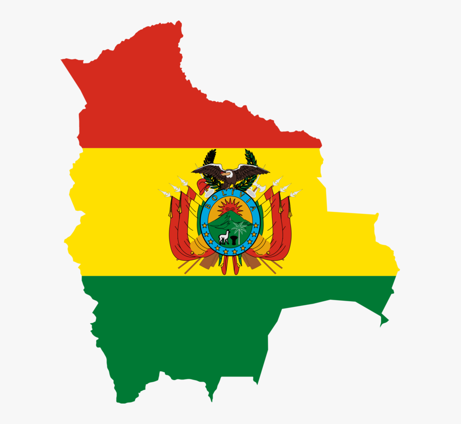 Flag,emblem,bolivia - Bolivia Map With Flag, Transparent Clipart