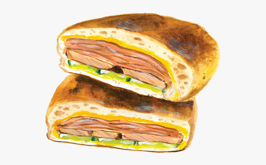 Sandwich Clipart Cuban Sandwich - Fast Food, Transparent Clipart