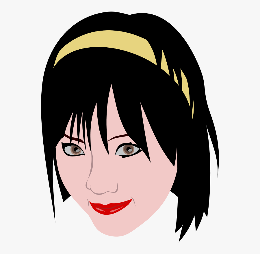 Girl With Headband Clipart, Transparent Clipart