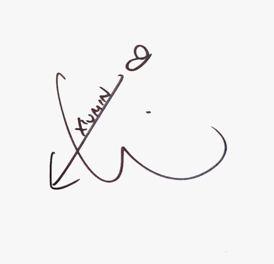 Transparent Autograph Clipart - Exo Xiumin Autograph, Transparent Clipart