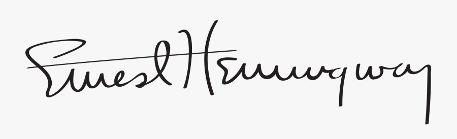 Clip Art Hemingway Font - Ernest Hemingway Signature, Transparent Clipart