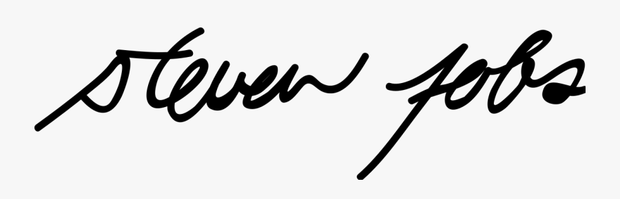 Steve Jobs Signature, Transparent Clipart