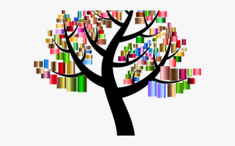 Anthropology Cliparts - Tree With Colorful Leaves, Transparent Clipart