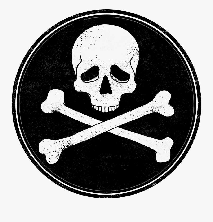 Skull And Crossbones Alpha, Transparent Clipart