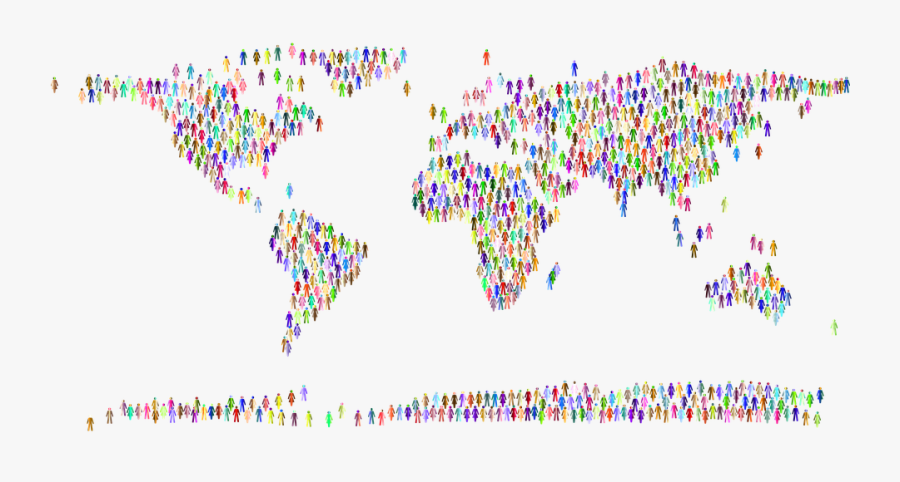 World Map Of People, Transparent Clipart