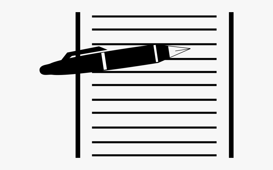 Paper Sheet Clipart Classroom - Pen And Paper Silhouette, Transparent Clipart