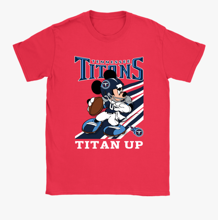 Tennessee Titans Slogan Titan Up Mickey Mouse Nfl Shirts - Snoopy Drinking Wine, Transparent Clipart