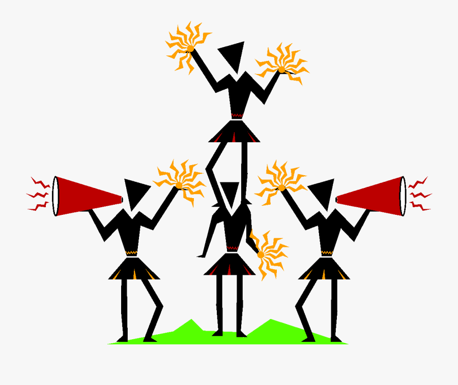 The Mphs Cheerleaders Will Host A Tiny Tiger Cheer - 4 Cheerleaders Clip Art, Transparent Clipart