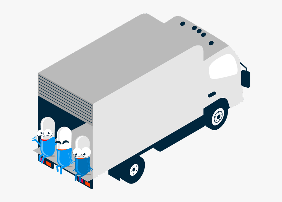 Illu Truck - Distribution Of Drug Product, Transparent Clipart