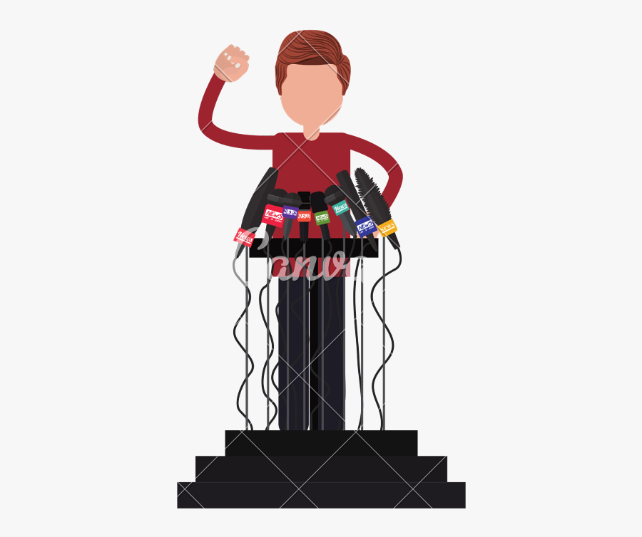 Man On Podium In - Mock Press, Transparent Clipart
