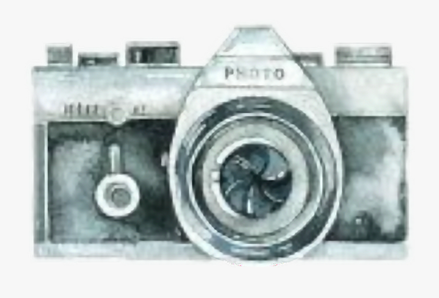 Ftestickers Camera Watercolor - Camera With Flowers, Transparent Clipart