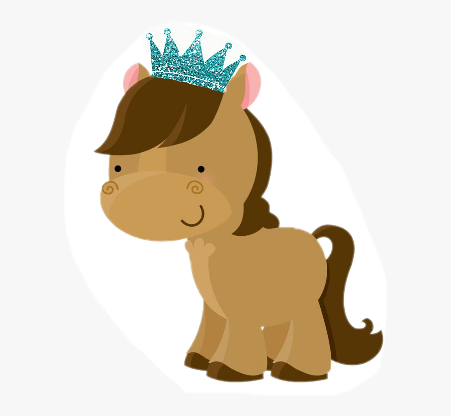 Crown Horse Pony Blue - Farm Animals Png, Transparent Clipart