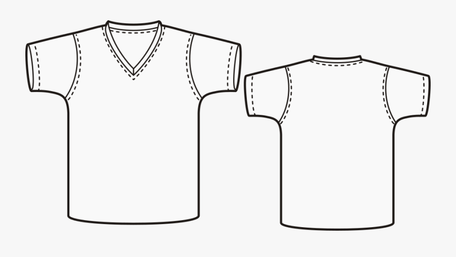 Jersey Drawing T Shirt Huge Freebie Download For Powerpoint - Vneck Tshirt Pattern, Transparent Clipart