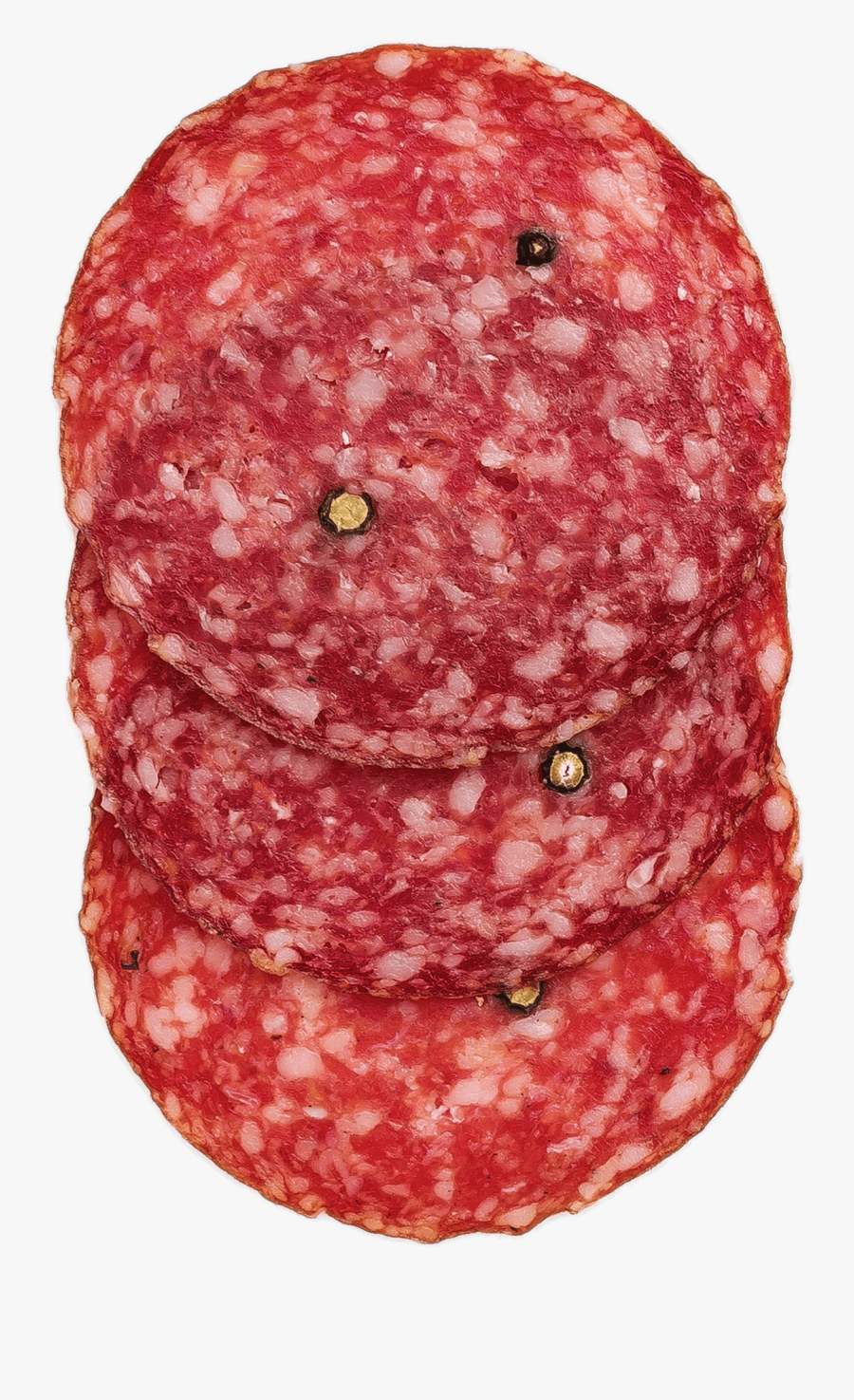 Slices Of Salami With Pepper Transparent Png - Cervelat, Transparent Clipart