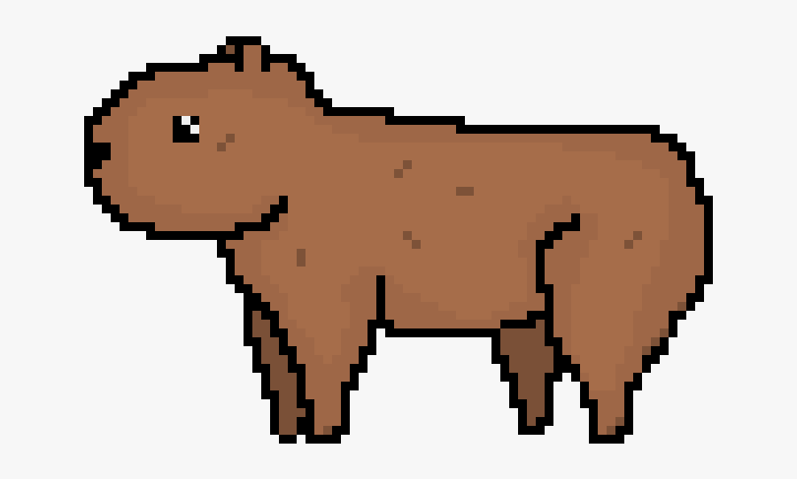 Capybara Clipart Transparent - Capybara Pixel Art, Transparent Clipart