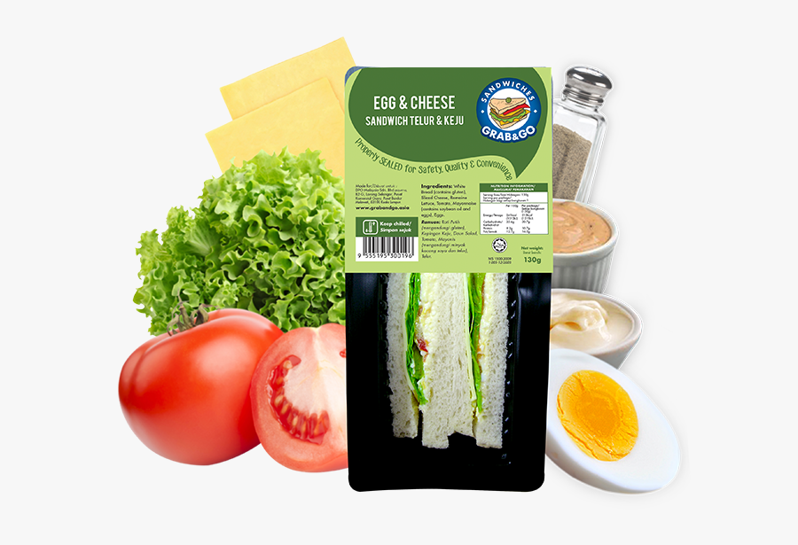 Grab Go Egg Cheese - Grab&go Sandwich, Transparent Clipart