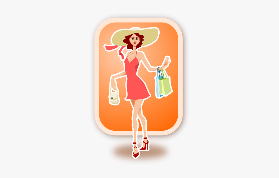 Shopping Woman Vector Image - Wish My Ex Would Look Down, Transparent Clipart