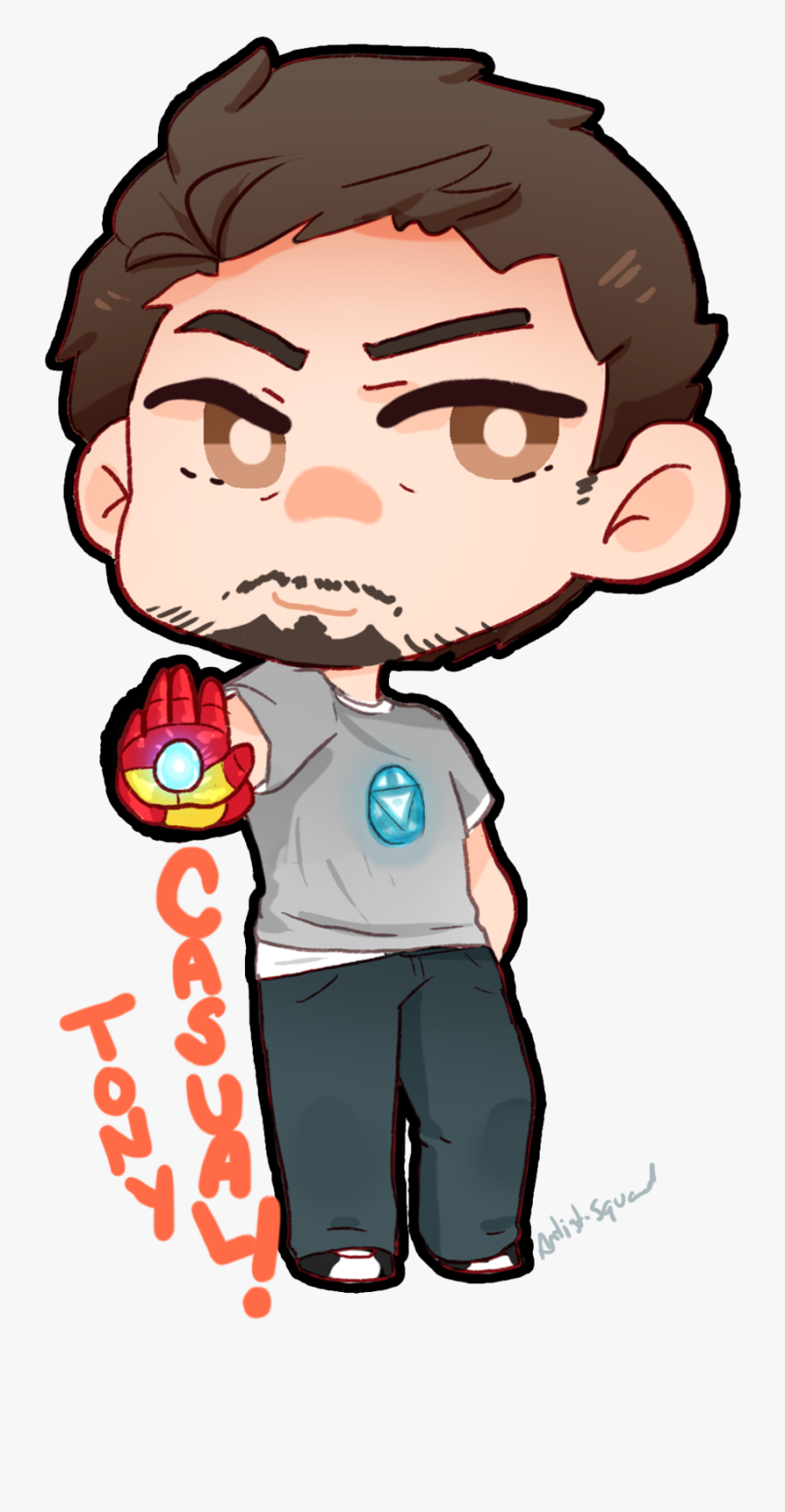 “a Tiny Casual Tony Requested By @spidertams Who Has - Cartoon, Transparent Clipart