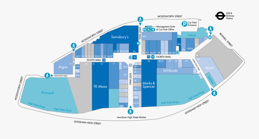 Map Of A Shopping Mall, Transparent Clipart