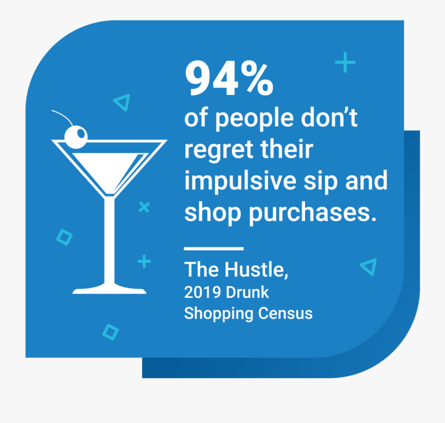 Stats About Drinking While Shopping - Classic Cocktail, Transparent Clipart