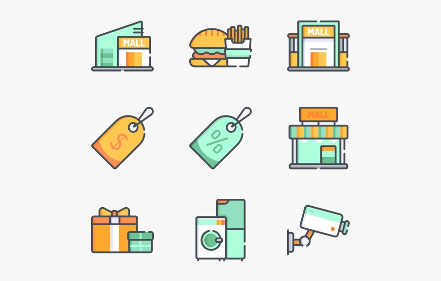 Mall Shopping Center - 3d Modelling Icon, Transparent Clipart