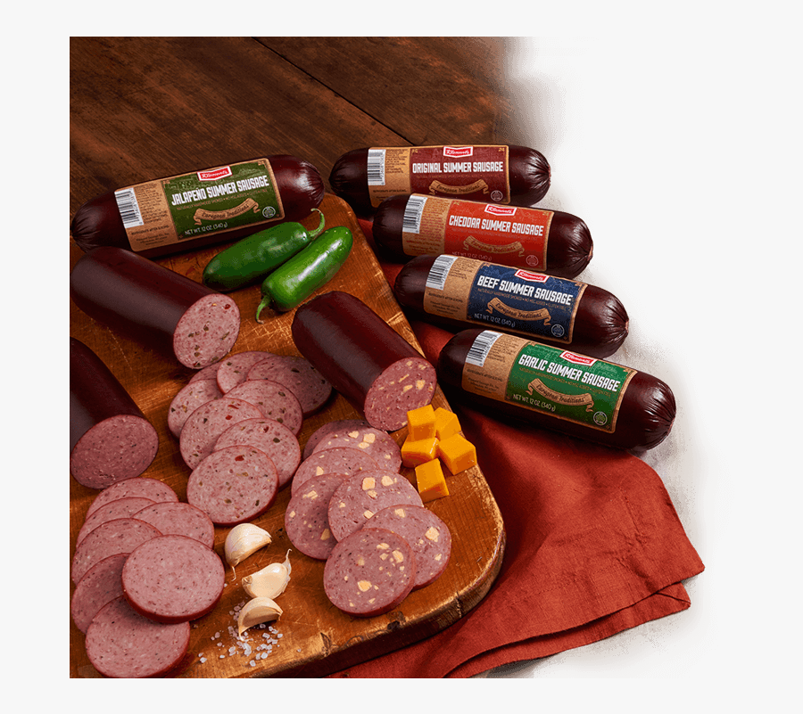 Klements Beef Summer Sausage - Cervelat, Transparent Clipart
