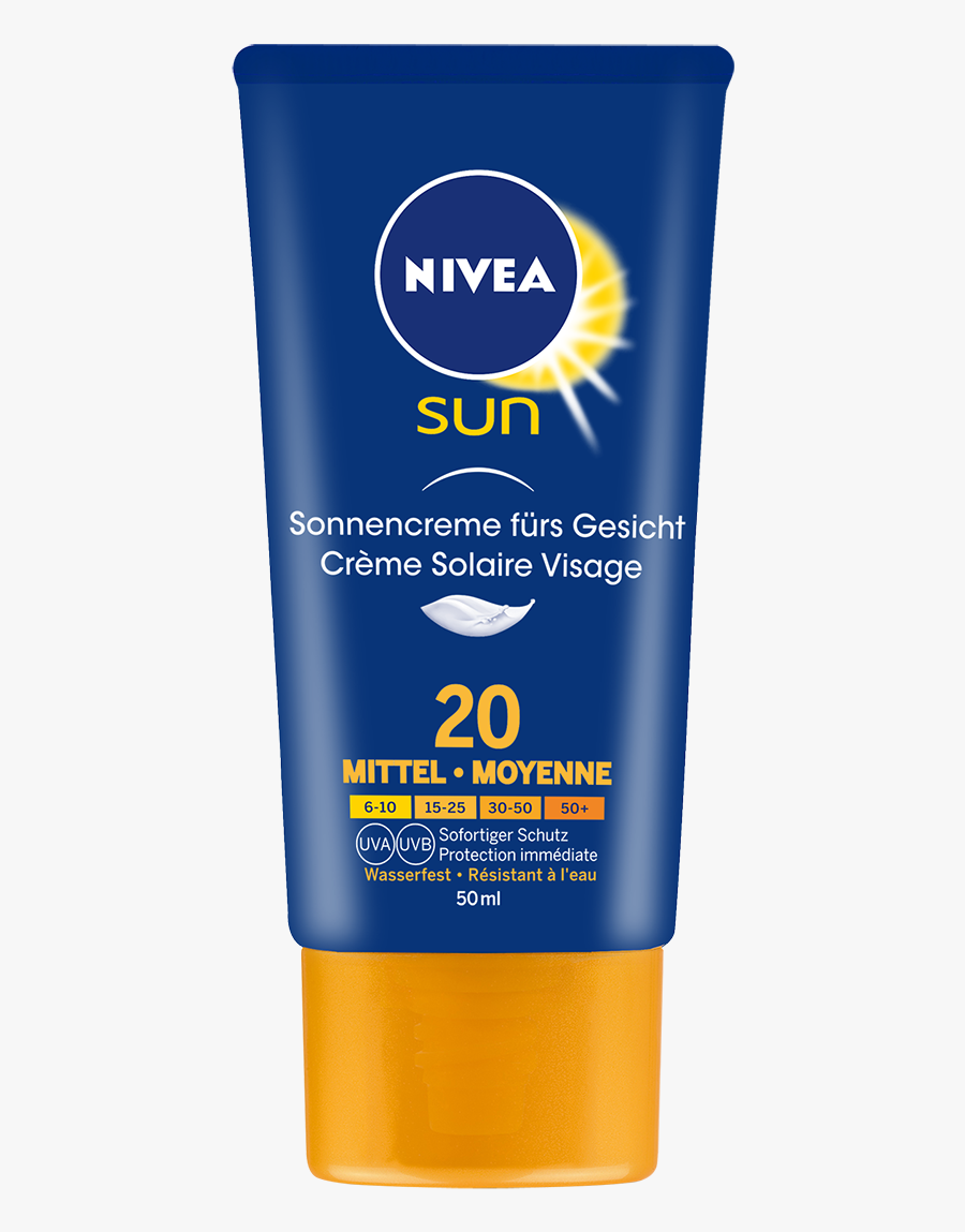 Product,skin Care - Nivea Creme Solaire Visage, Transparent Clipart