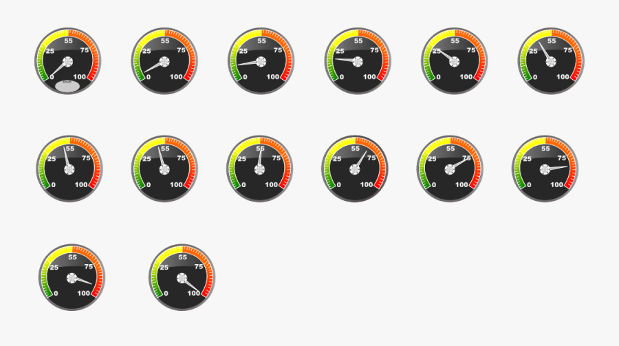 Velocimeter - Svg Analog Meter, Transparent Clipart