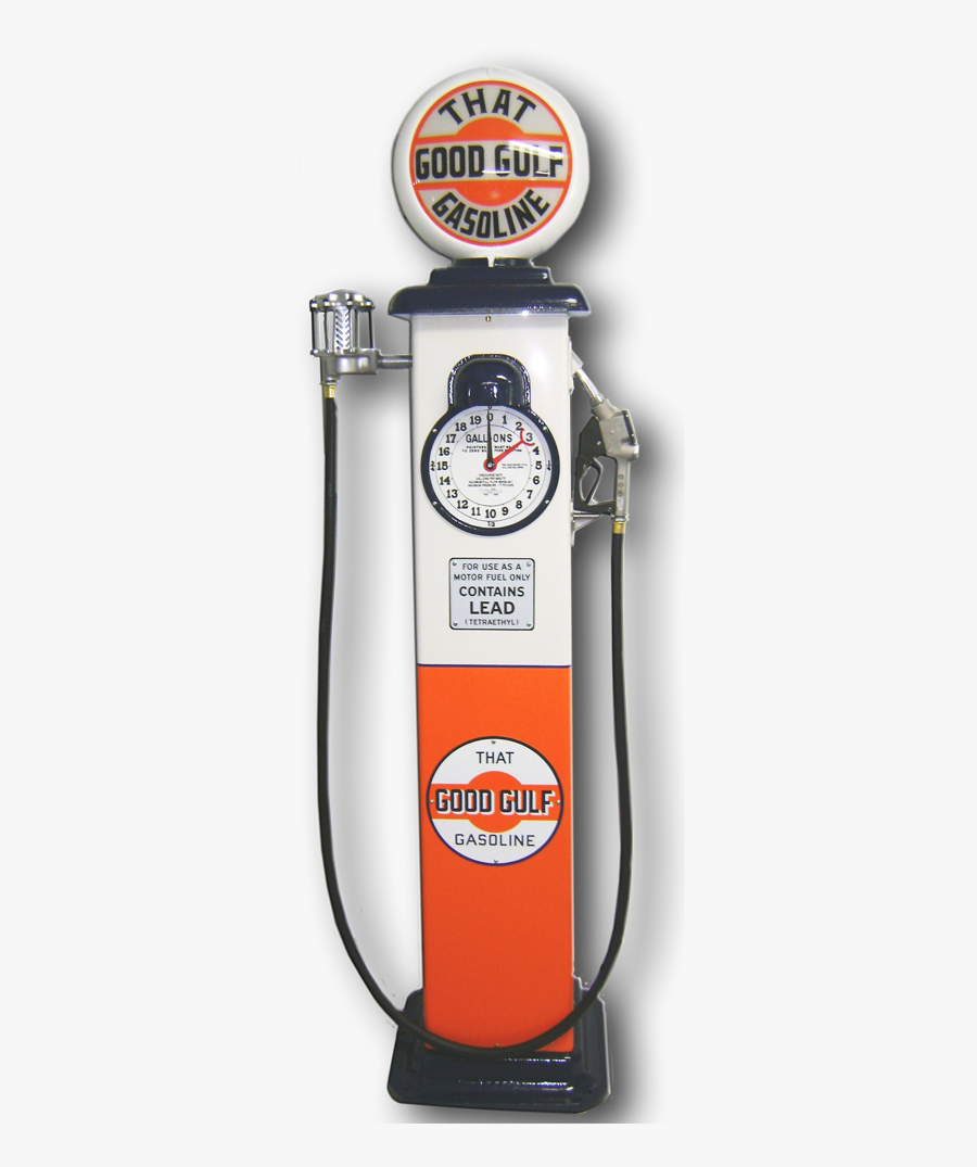 Good Gulf 1929 Clock Face Reproduction Gas Pump - Gauge, Transparent Clipart
