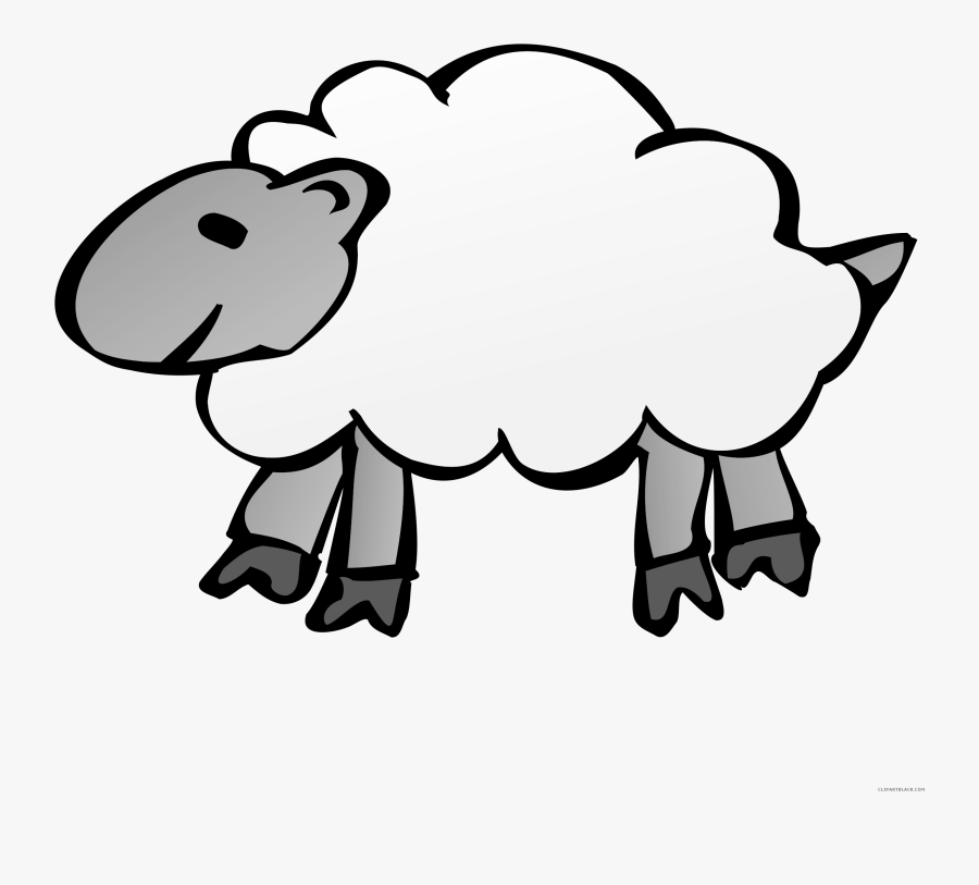 Sheep High Quality Animal Free Black White Clipart - Sheep Animation Transparent Background, Transparent Clipart