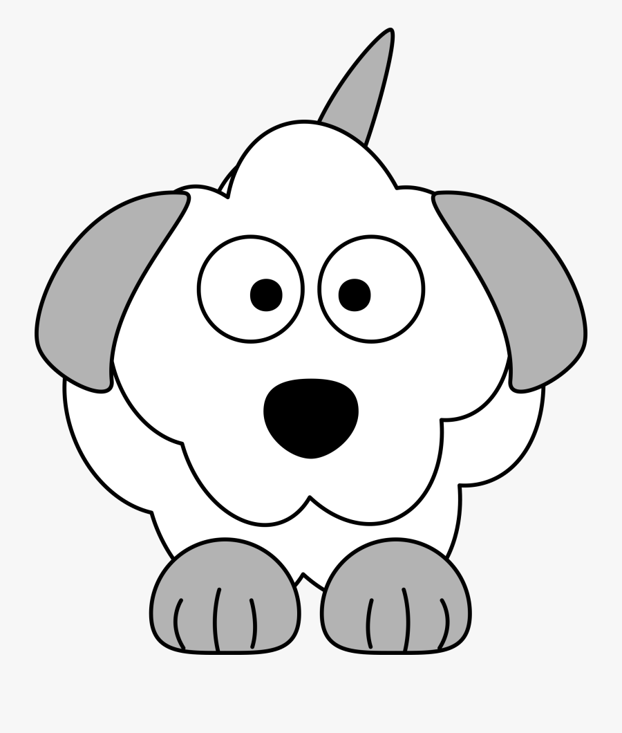 Black And White Cartoon Animals 19, Buy Clip Art - Head Dog Cartoon Black And White, Transparent Clipart