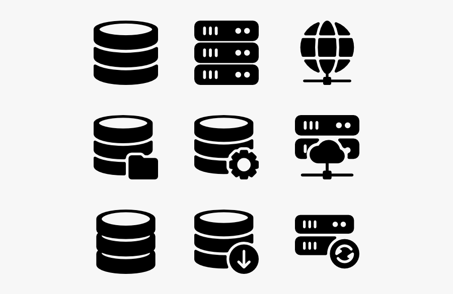 Automotive Art,tire,rim,games,black And White,line - Database And Server Icon, Transparent Clipart