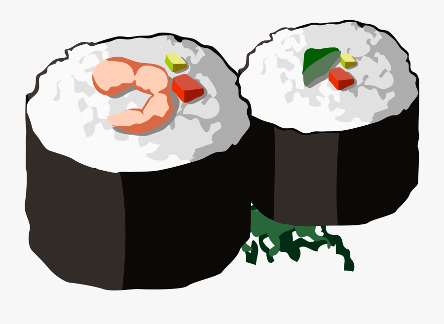 Sushi Japanese Cuisine Clip - Japanese Sushi Clipart, Transparent Clipart