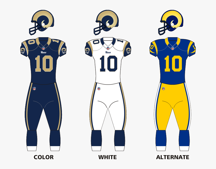 Transparent Sports Jerseys Clipart - Original La Rams Uniforms, Transparent Clipart