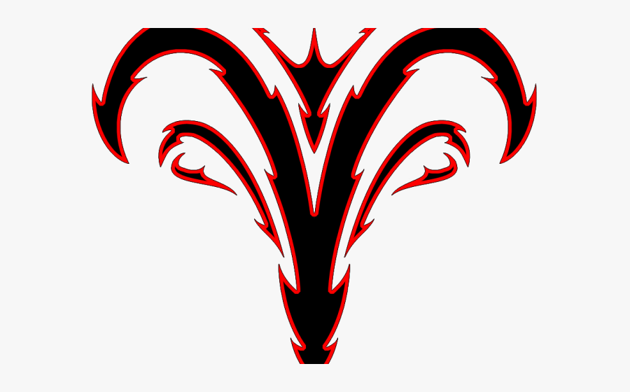 Transparent Rams Head Clipart - Tribal Aries Tattoo Designs, Transparent Clipart