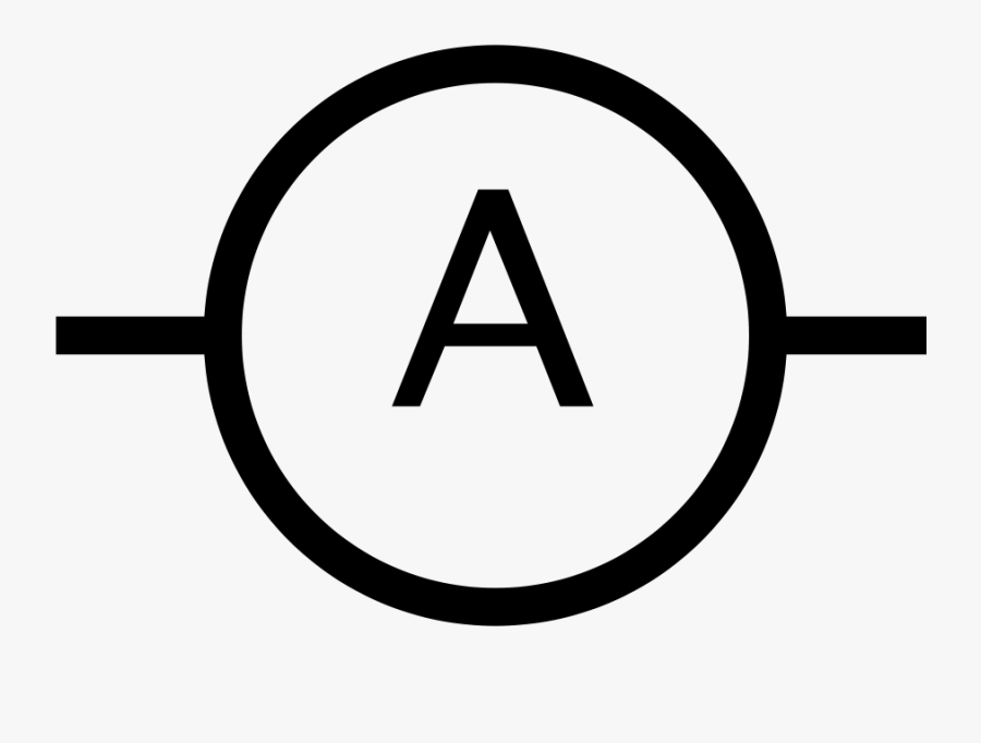 Iec Ampere Meter Symbol Clipart, Vector Clip Art Online, - Amperemeter Symbol, Transparent Clipart