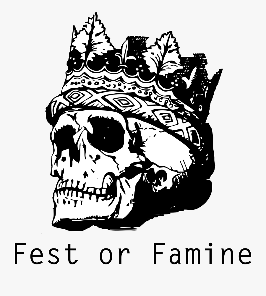 King Skull Throw Blanket , Png Download - Skull With Crown, Transparent Clipart