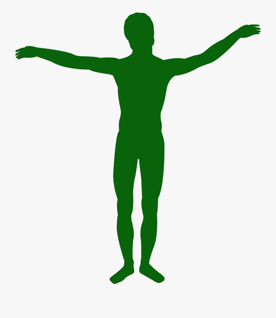 Silueta De Persona Con Brazos Elevados, Transparent Clipart