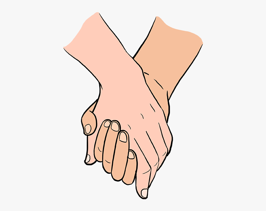 Drawing Veins Hand Form - Drawing Holding Hand Cartoon, Transparent Clipart