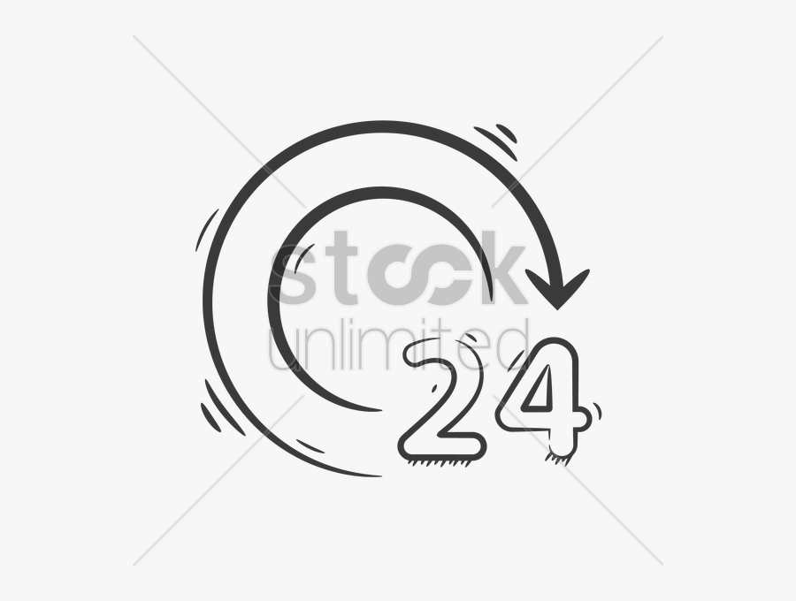 Hours Service Icon Vector Image, Transparent Clipart