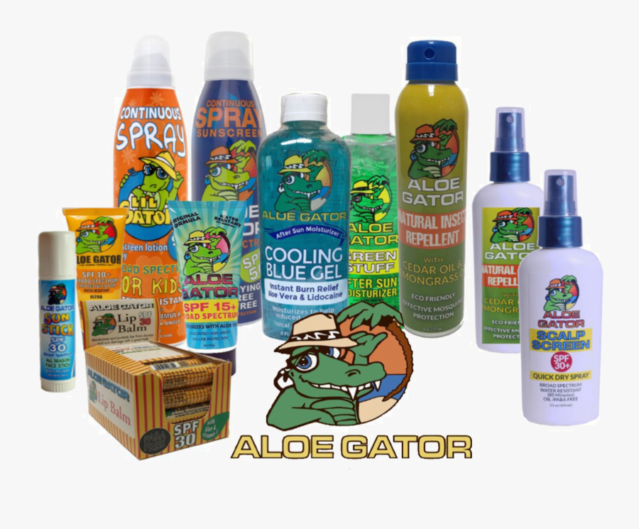 Sunscreen Aloe Gator After Sun Moisturizer Green Stuff - Aloe Gator, Transparent Clipart