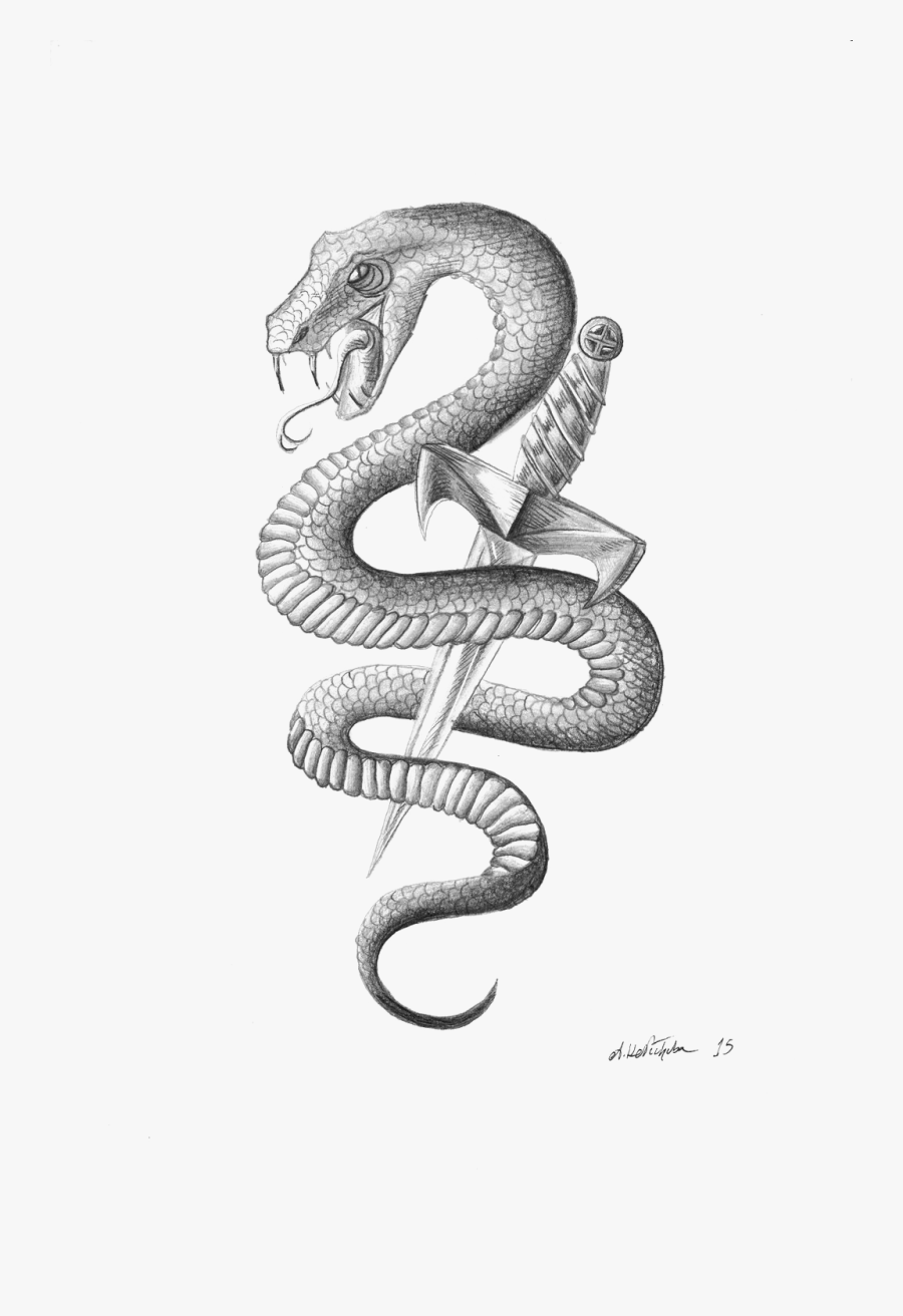 Serpent - Transparent Snake Tattoo Png, Transparent Clipart