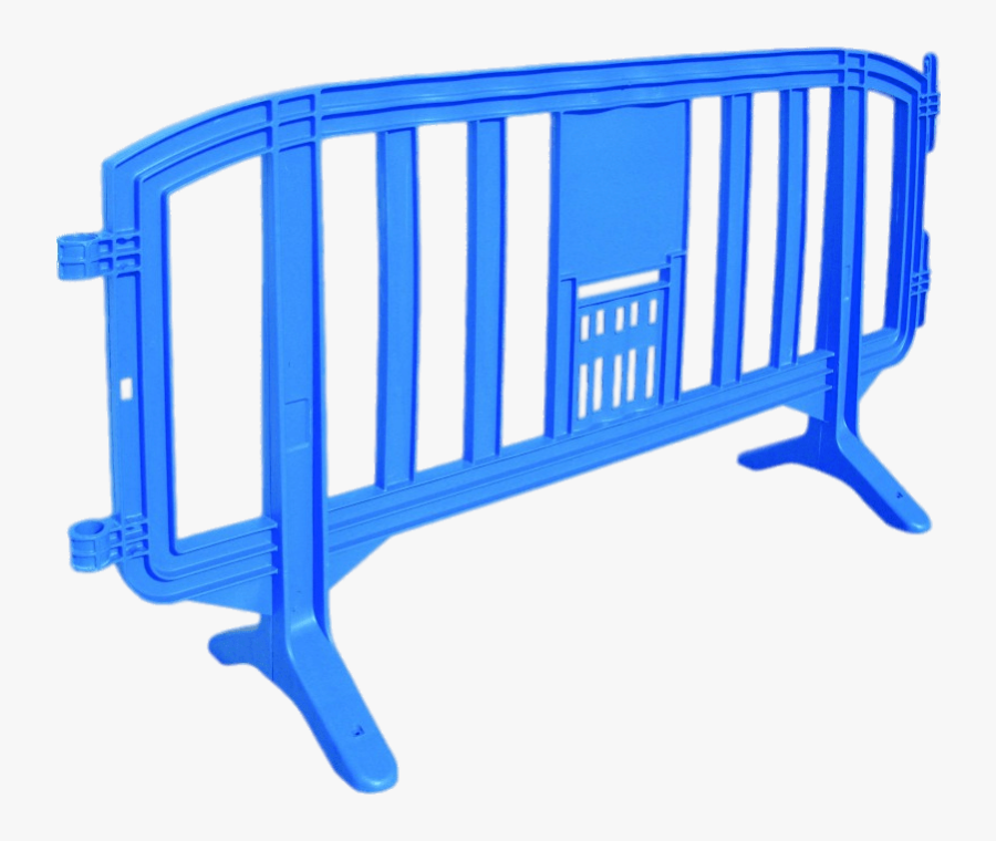 Bleu Crash Barrier Plastic - Barrière De Sécurité En Plastique, Transparent Clipart