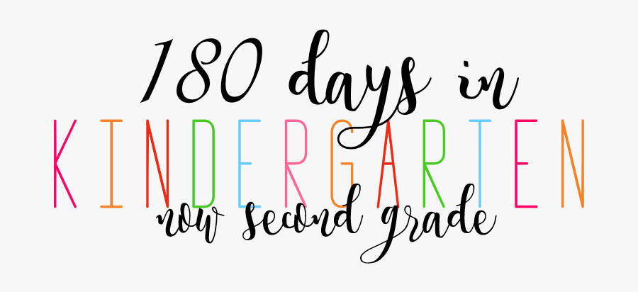180 Days In Kindergarten - Covalsa, Transparent Clipart