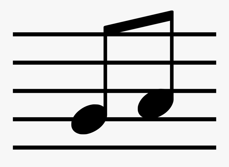 1/8 Of A Beat - 4 Eighth Notes Connected, Transparent Clipart